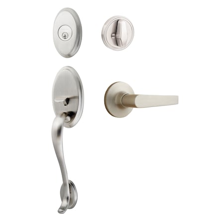 Sure-Loc Hardware Sure-Loc Hardware Aspen Handleset, Cedar Handleset Trim, Satin Nickel AN507-CD 15
